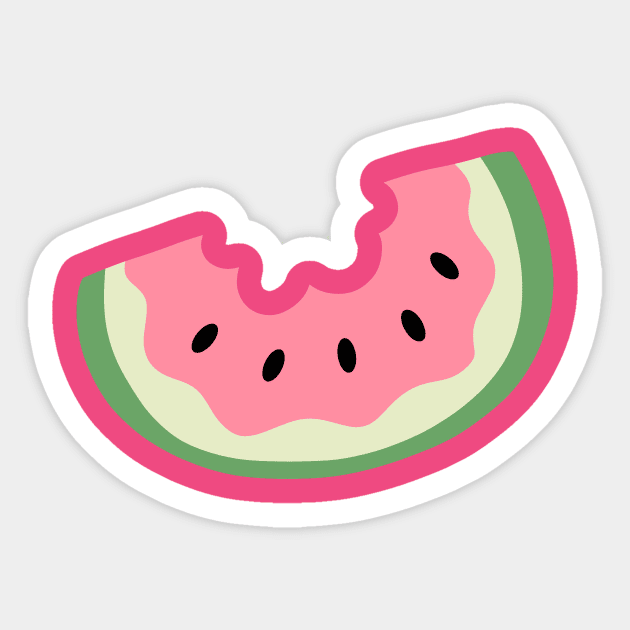 Watermelon Bite Sticker by saradaboru